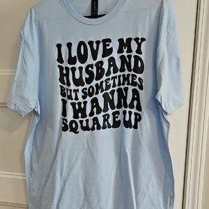 Light Blue Graphic Men's T-Shirt